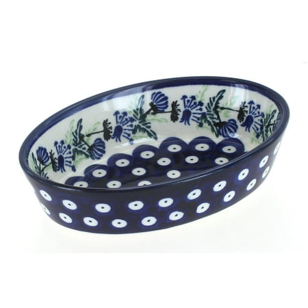 

Blue Rose Polish Pottery Sweet Annie Extra Small Oval Baker