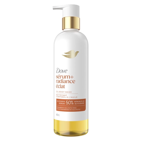Gel Douche Dove Serum+ Éclat à l’Huile, enrichi de 50 % de Sérum à la Glycérine, 452 ml