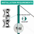 thumbnail image 2 of Tirador de puerta de cristal para ducha Alise L7000 SUS304, cromado, 2 of 6