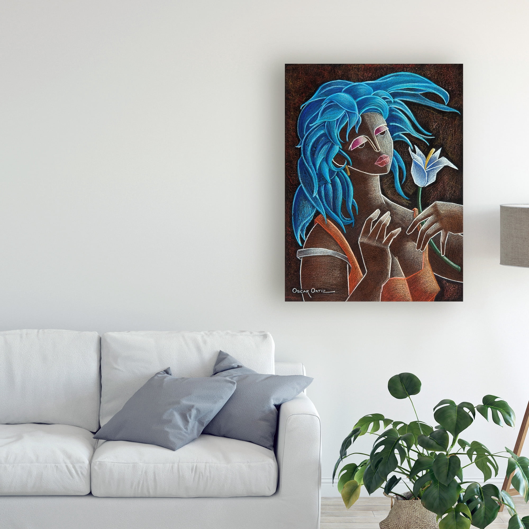 Trademark Fine Art 'Flower And Wind' Canvas Art by Oscar Ortiz