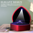 thumbnail image 4 of Novel Box Heart Shaped Red Ring Box with LED Light for Jewelry Gift 2.5x1.75x2.75 Inches, 4 of 8