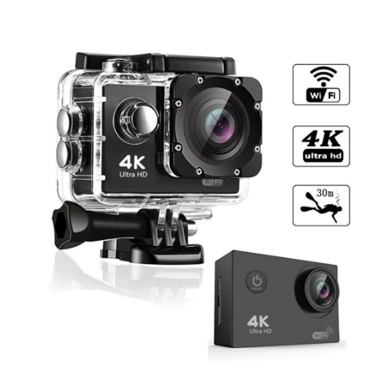 Exprotrek Action Cam 4K Underwater Camera Waterproof 40M Ultra HD 20MP  Camera 170° Ultra Wide Angle WiFi Camcorder EIS Stabilization with Dual  1350