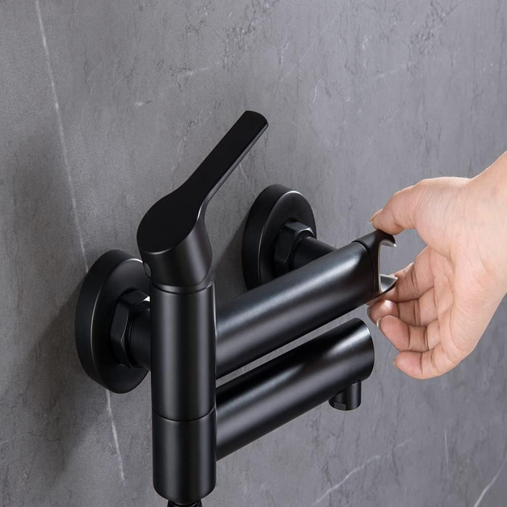 Handheld Bidet Toilet Sprayer Black, Wall Mount Bathroom Sprayer Attachment Kit for Toilet Wash, Baby Diaper Cloth Cleaning, Cleaner