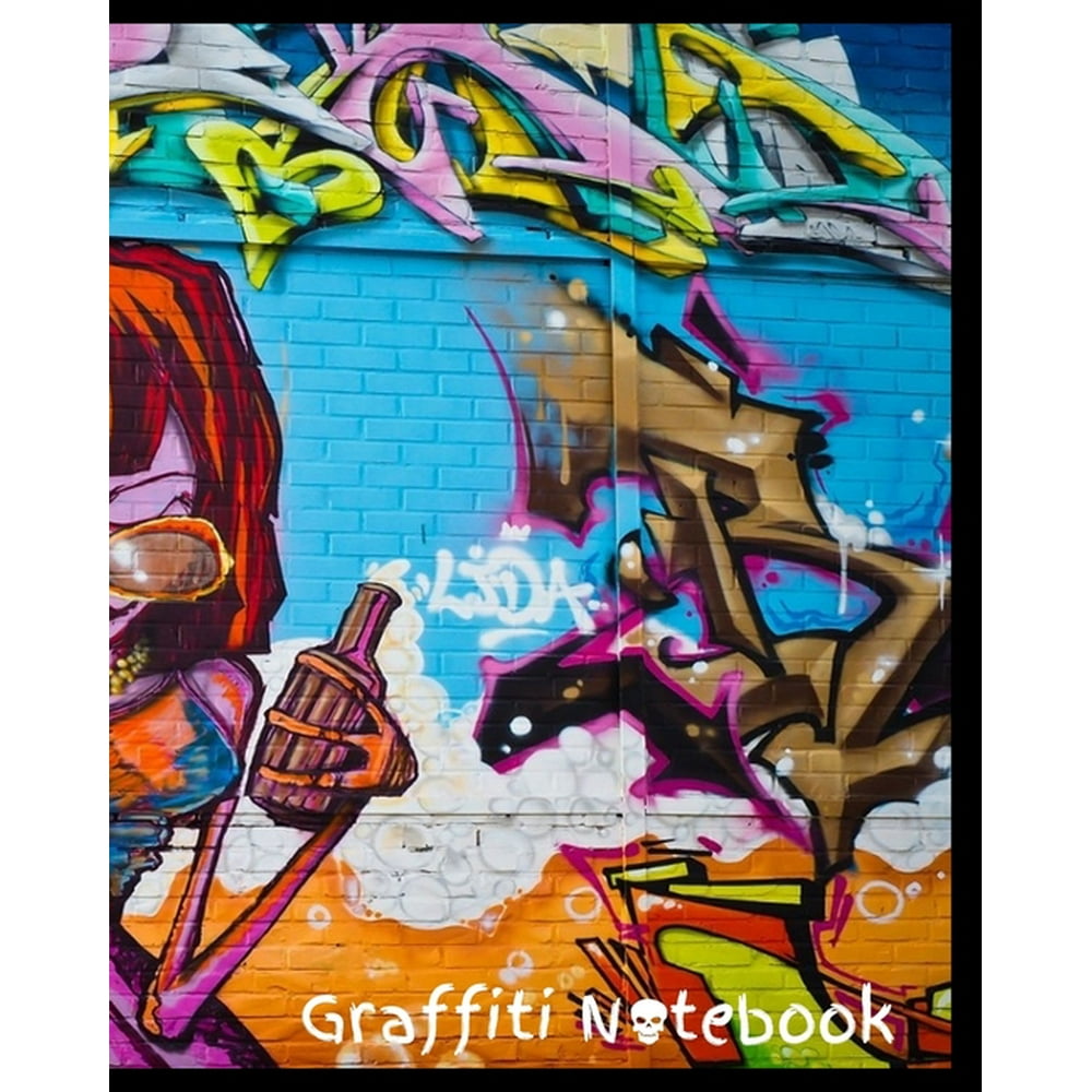 Graffiti Notebook: Graffiti Notebook with original 'Graffiti Wall Art ...