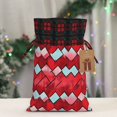 thumbnail image 6 of Color Matching Linen Bundle Mouth Gift Bag Can Be Used For Daily Small Items Red Colorful Houndstooth Hand-Drawn Sketch_4 Medium, 6 of 8