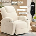 thumbnail image 6 of Homall Power Lift Recliner Chair with Massage for Living Room Recliner Chair for Elderly with Infinite Position Side Pocket and Saucer,Corduroy Beige, 6 of 7