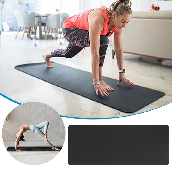 Kroder 173cm x 61cm Thick Yoga Mats High Density Tear Exercise Yoga Mat With Carrying StrapLose Weight Fitness Exercise Pad Gift For Women and Girls,Black