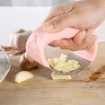 thumbnail image 3 of Garlic Press Garlic Crusher Kitchen Garlic Rocker,Professional Garlic Ginger Smasher,Comfortable Handle,Easy To Use and Clean (pink), 3 of 7