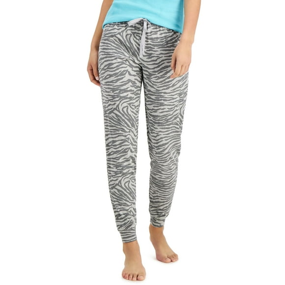 Jenni by Jennifer Moore Women’s Knit Jogger Pajama Lounge Pants, Zebra Gray, X-Small