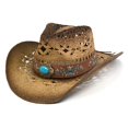 thumbnail image 1 of Sombrero vaquera FLUFFY SENSE. Sombrero de vaquero de paja para mujer, 1 of 8