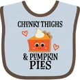 thumbnail image 3 of Inktastic Chunky Thighs and Pumpkin Pies Thanksgiving Boys or Girls Baby Bib, 3 of 4