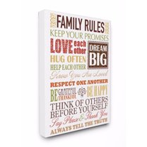 Stupell Family Rules Autumn Colors Wall Art 30x40