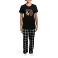 thumbnail image 4 of CafePress - Mad Chick 3L Breast Cancer Women's Dark Pajamas - Women's Short Sleeve Print T-Shirt and Pants Dark Cotton Pajama Set, 4 of 7