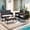 Beige, variant on Walsunny 4-Piece Patio Rattan Furniture Set with Cushions & Tempered Glass Tabletop, White