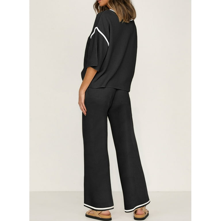 DOKOTOO Womens Two Piece Outfits Spring Lounge Sets Half Sleeve 