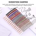 thumbnail image 4 of 18 pcs Rhinestone Hairpins Sparkly Pin Side Separate Color Accessories Shining Ladies Barrettes Gifts Metal Hairpin Ornament Bang Shiny Random Clips Girls Hair Jewelry Clip Pins, 4 of 5