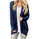 thumbnail image 1 of Puntoco Blusa casual de manga larga de color para mujer con bolsillo y cárdigan con botones Puntoco Puntoco-1, 1 of 5
