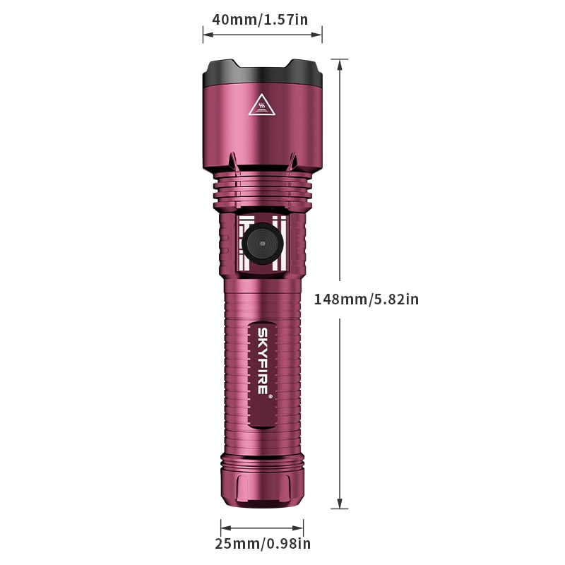 SKYFIRE LED pocket rechargeable flashlight, mini flashlight, 1000 lumens, four lighting modes, high-lumen ultra-bright outdoor flashlight, suitable for outdoor activities, farm work, cycling