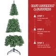thumbnail image 3 of Izzovium 7FT Artificial Christmas Tree with 774 Tips & Metal Stand for Festive Decor, 3 of 10
