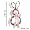 thumbnail image 3 of TanSiDing Easter Wreath for Front Door, Bunny Shaped Spring Decoration with Floral Bow, Indoor Outdoor Hanging Decor for Home, Window, Wall, and Fireplace, 3 of 7
