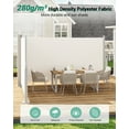 thumbnail image 3 of OUTWIND 71x 236inch Double Retractable Side Awning, Double Side Awning Sunshine Privacy Divider Wind Screen, Waterproof & Rust-Proof Privacy Screen Outdoor for Patio Pool Deck Backyard, Beige, 3 of 9