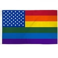 thumbnail image 2 of 2x3 Rainbow US Stars Waterproof American Flag Gay Pride LGBTQ Outdoor Banner, 2 of 4
