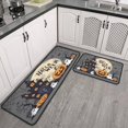 thumbnail image 3 of Halloween Kitchen Rug Sets 2 Piece Horror Orange Pumpkin Spooky Kitchen Floor Mat Non Skid Rugs for Kitchen Floorfor Outdoor Bedroom (47x17+30x17 Inches), 3 of 7
