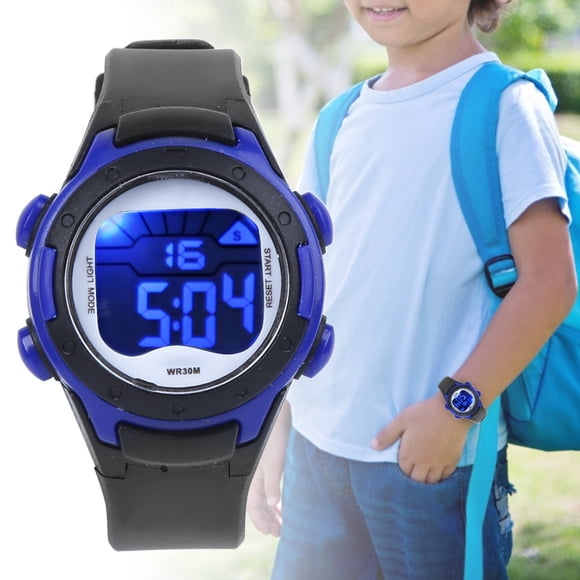 Reloj electrónico deportivo para niños BuyWeek correa de PU negro