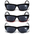 thumbnail image 2 of 3 Pairs Fully Magnified Women Reading Sunglasses - Bold Vintage Retro Leopard Outdoor Readers +1.75, 2 of 3