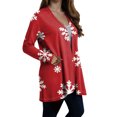 thumbnail image 6 of enyan Women's Cardigans Women's Fall Winter Long Sleeve Chunky Cable Knit Sweater Open Front Cardigan Button Loose Sweaters Outerwear Red,XXL, 6 of 7
