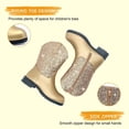 thumbnail image 2 of Kids Western Boots Girls Cowgirl Boots Unisex-Child Mid Calf Glitter Toddler Cowboy Boot Little Big Kids Western Riding Shoes, 2 of 5