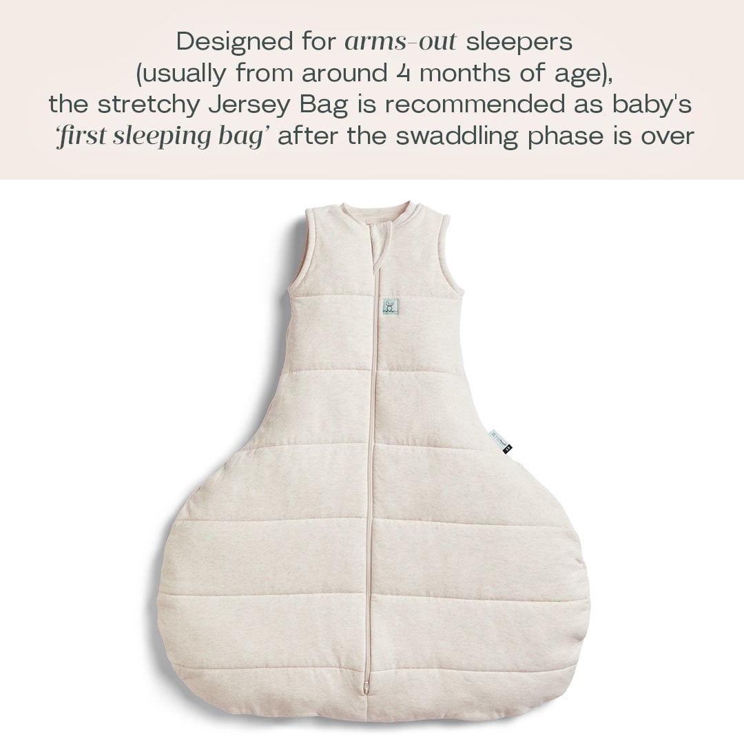 ergoPouch 2.5 TOG Hip Harness Jersey Swaddle Bag - Our Baby Swaddle Provides a Snug and Gentle Sleep - Swaddle for Baby Made of Organic Cotton & Breathable Material (8-24 Months, Oatmeal Marle)
