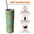 thumbnail image 6 of 20oz Blue Sunflower Polka Dot Pattern Skinny Tumblers Stainless Steel Tumbler with Lid and Straw,Vacuum Insulated Double Wall Travel Tumbler Cups with Cleaning Brush for Coffee,Tea, 6 of 6
