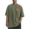 thumbnail image 2 of Yteetum Valentine's Day Gifts T Shirts for Men Oversized Crewneck Cotton Valentine Print Short Sleeves Shirts Mens Casual Round Neck Sports Washed Distressed Top Loose Comfy Soft Tee Shirt, 2 of 5
