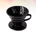 thumbnail image 3 of 1pc Ceramic Cone Shape Design Coffee Filter Cup Coffeepot Handmade Coffee Maker for Home Office (Black for 1-4 People Use), 3 of 8