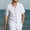 White, variant on Men's Short Sleeve Shirt， Casual Button Down Shirt， Lightweight Polyester Shirt for Summer