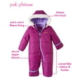 thumbnail image 2 of Pink Platinum Baby Girls' One-Piece Puffer Winter Snowsuit with Hood (Newborn & Infant), 2 of 7