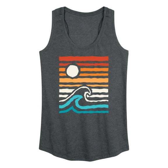 Instant Message - Striped Sunset - Women's Racerback Tank Top