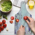 thumbnail image 3 of Floral Cutting Board, Composition of Blossoming Flowers with Green Spring Leaves Romantic Nature, Tempered Glass Cutting and Serving Board, Wine Bottle Shape, Lilac Purple Green, by Ambesonne, 3 of 5