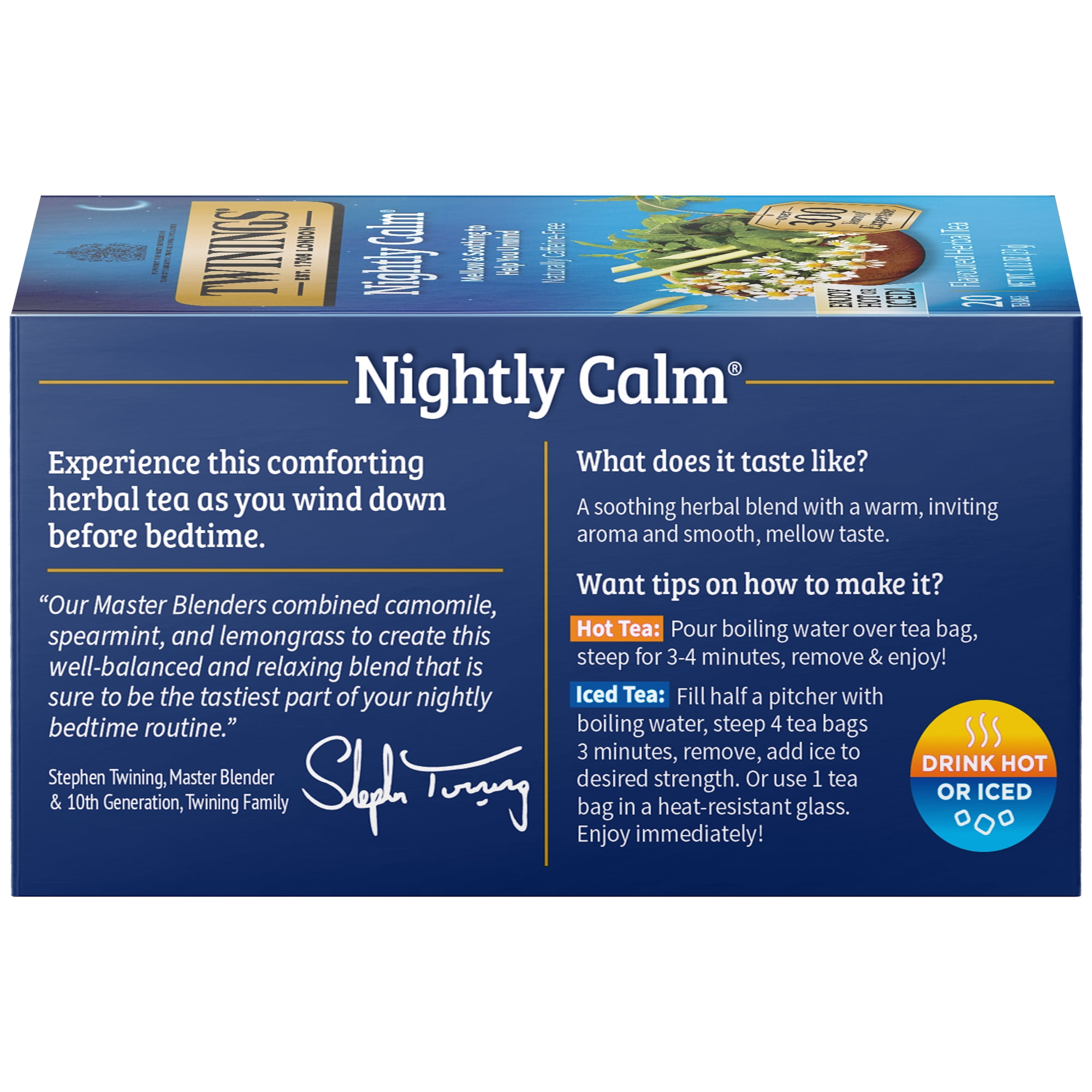 Twinings of London Nightly Calm Herbal Tea Bags, 20 Ct, 1.02 oz