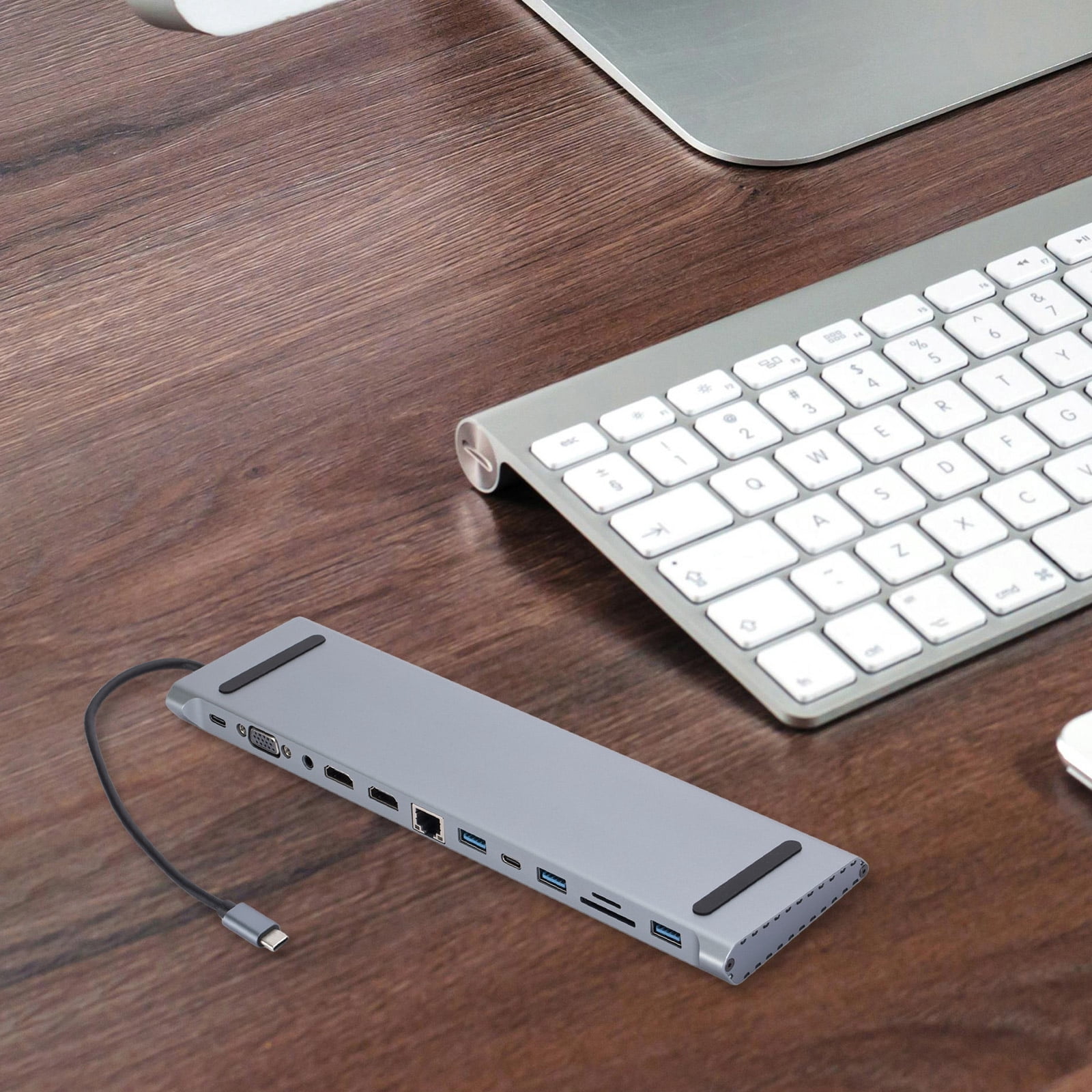 USB C Adapter For Laptop, Type C Dongle With 4K Port, Card Reader Slot, Data Port, 100W Charging, 2xUSB3.0 Port