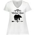 thumbnail image 3 of Inktastic Memaw Bear Grandmother Women's Plus Size V-Neck T-Shirt, 3 of 5