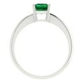 thumbnail image 4 of Solitaire Engagement Ring for Women - 1ct Simulated Emerald in 14K White Gold Promise Ring, 4 of 6