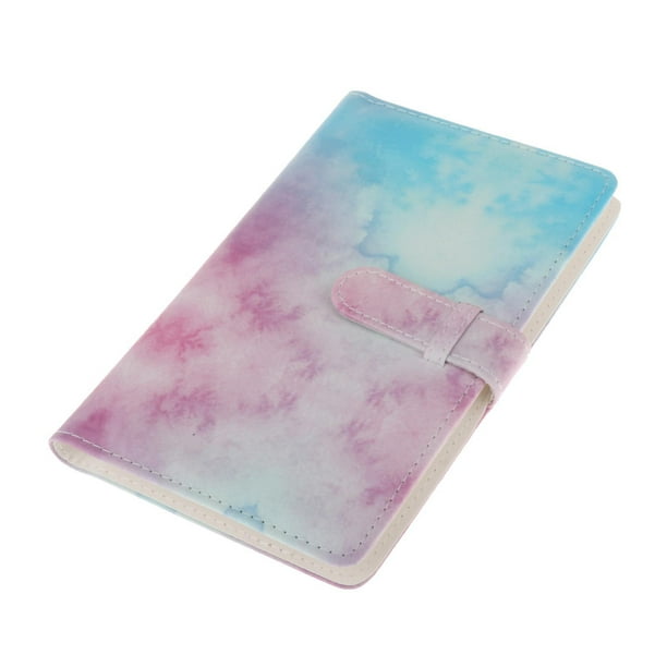 Cartera 96 bolsillos álbum de fotos para tarjeta de socio 3 pulgadas pastel azul