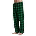 thumbnail image 4 of NIEWTR Mens Heavyweight Red Plaid Flannel Pajama Pants 100% Cotton Sleepwear with Drawstring Pockets Fall Wintet Pajamas Pants(Z13-Green,S), 4 of 6