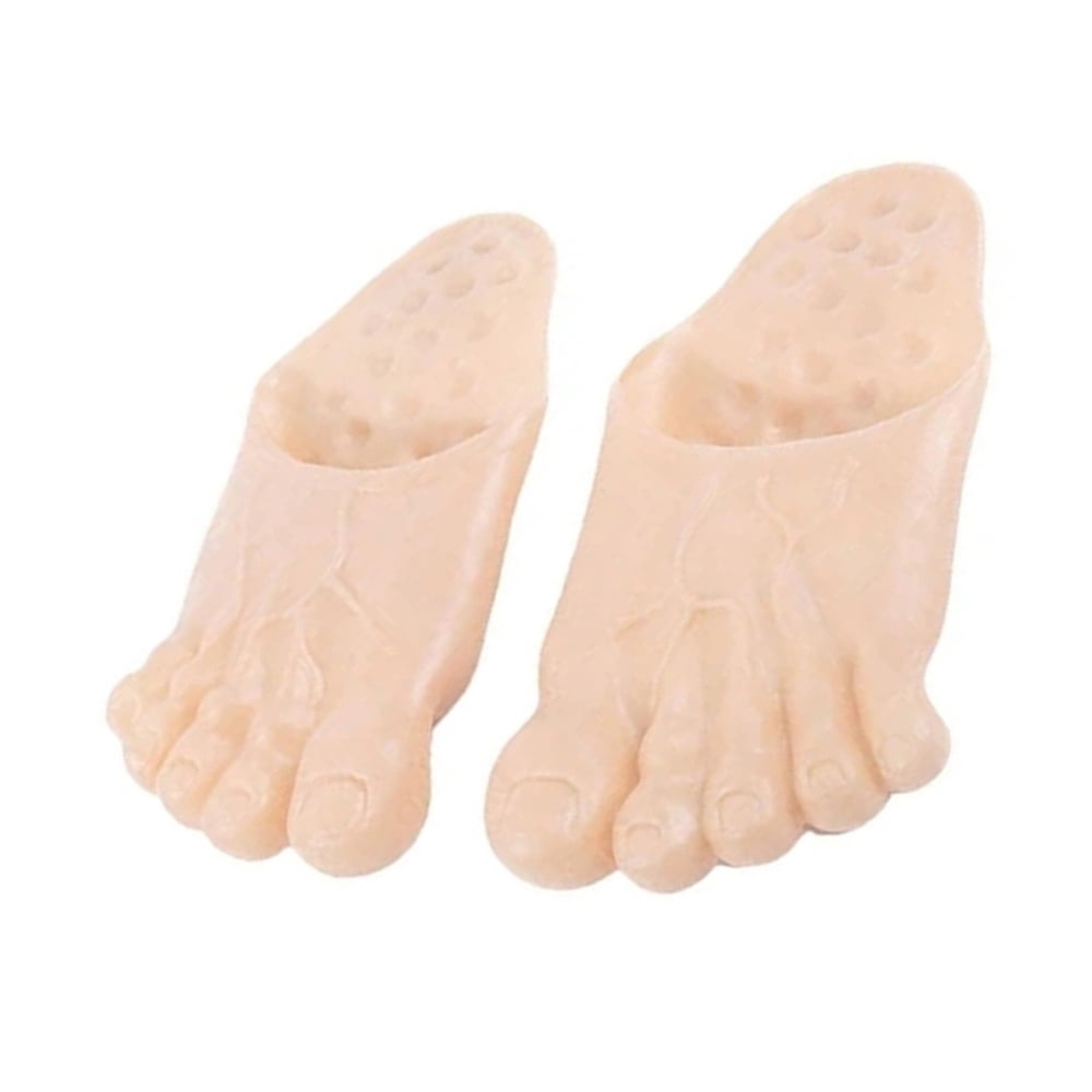 Barefoot Funny Feet Slippers Jumbo Big Toe Realistic Costume ...