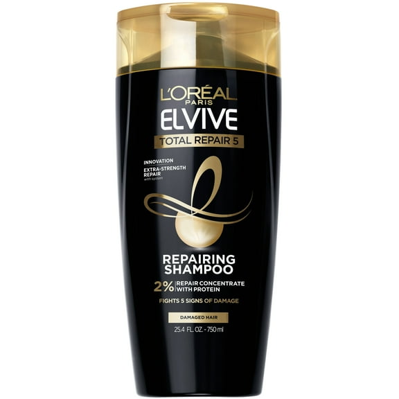 L'Oreal Paris Elvive Total Repair 5 Squeeze Repairing Shampoo, 25.4 fl oz