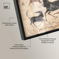 thumbnail image 4 of Cave Drawing Horses Shadowbox Print Farm Animals Art by Art Remedy, Black Frame, 36 x 24, 4 of 7