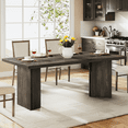 thumbnail image 4 of Tribesigns 63" Dining Room Table for 4-6, Woood Rustic Dinner Table for Kitchen, Gray, 4 of 7
