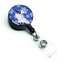 Carolines Treasures LH9281BR Great Dane Winter Snowflakes Holiday Retractable Badge Reel